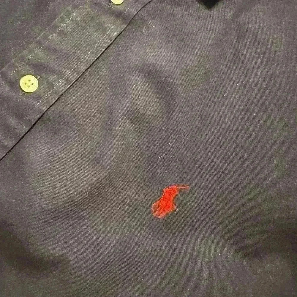 RALPH LAUREN Men's Navy Blake Two-Ply Cotton‎ Button-Up Long-Sleeve Shirt SZ XL - Picture 5 of 7